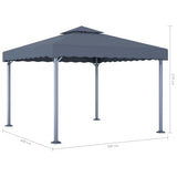 Gazebo 300x300 cm Anthracite Aluminium 48059