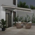 ZNTS Manual Retractable Awning with LED Anthracite&White 600x300 cm 3215790