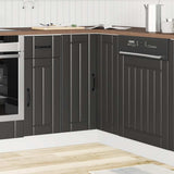 Kitchen Corner Base Cabinet Lucca Black Engineered Wood 853748