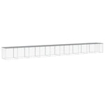 Chicken Cage with Roof Light Grey 1003x98x90 cm Galvanised Steel 3189058