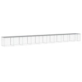Chicken Cage with Roof Light Grey 1003x98x90 cm Galvanised Steel 3189058