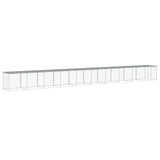Chicken Cage with Roof Light Grey 1003x98x90 cm Galvanised Steel 3189058