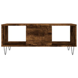Coffee Table Smoked Oak 90x50x36.5 cm Engineered Wood 830593