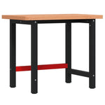 Workbench 100x60x83 cm Solid Wood Beech Rectangular 3309663