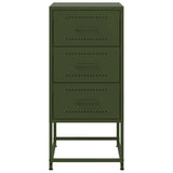 ZNTS Bedside Cabinets 2 pcs Olive Green 36x39x78 cm Steel 846587