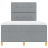 Box Spring Bed with Headboard Light grey 120 x 190 cm Fabric 3339602