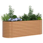 Garden Raised Bed Brown 240 x 80 x 81 cm Steel 42011327