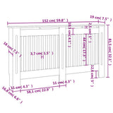 Radiator Cover Black 152x19x81.5 cm Engineered Wood 288177
