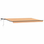 Retractable Awning Manual Yellow and orange 500 x 350 cm Fabric 3331490