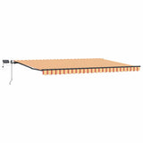 Retractable Awning Manual Yellow and orange 500 x 350 cm Fabric 3331490