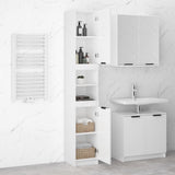 Bathroom Cabinet High Gloss White 32x34x188.5cm Engineered Wood 811328