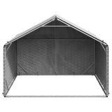 Outdoor Dog Kennel with Cover 2x2x1.5 m Galvanised Steel 4105408