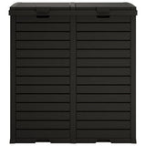 Outdoor Garbage Bin Black 78x41x86 cm Polypropylene 364173