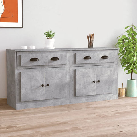 Sideboards 2 pcs Concrete Grey Engineered Wood 3185267