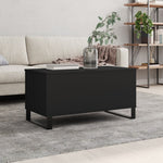 ZNTS Coffee Table Black 90x44.5x45 cm Engineered Wood 830981