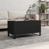 ZNTS Coffee Table Black 90x44.5x45 cm Engineered Wood 830981