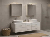 Bathroom Furniture Set 5 pcs White Engineered Wood and Glass 3406911