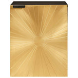 Bathroom Cabinet with Shelf Black and Gold 38 x 33 x 48 cm 4017848