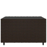 ZNTS Square Garden Coffee Table Brown 50x50x30 cm Poly Rattan 319858