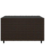 ZNTS Square Garden Coffee Table Brown 50x50x30 cm Poly Rattan 319858