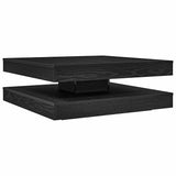 ZNTS Coffee Table 360-Degree Rotatable Black Oak 90x90x34.5 cm 3321352