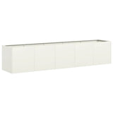 Planter White 200x40x40 cm Cold-rolled Steel 860683