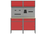 Work Cabinet Set with Drawer with Shelf with Storage 6 pcs Red 3321419