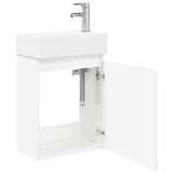 Bathroom Vanity Unit with Tap High Gloss White 889475
