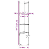 Tomato Cages with Plant Bags 8 pcs 154 cm Steel and PP 3281494