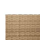 Garden Sofa with Table and Cushions L-Shaped Beige Poly Rattan 369043