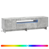 LED TV Cabinet Concrete Grey Engineered Wood 896028