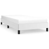 Bed Frame without Mattress White 90x190 cm Single Single Faux Leather 349840