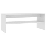 800126 Coffee Table White 100x40x40 cm Engineered Wood
