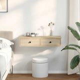 Wall Shelf with Drawers Sonoma Oak 80x34x17 cm Engineered Wood 859952