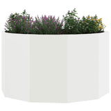 Planter White 90 x 90 x 50 cm Steel 883753
