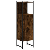 Bathroom Cabinet Smoked Oak 33x33x120.5 cm Engineered Wood 842468