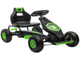 Kids Pedal Go Kart, with Adjustable Seat, Inflatable Tyres - Green T3398P348331