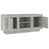 TV Cabinet Concrete Grey Engineered Wood Medium Doors 811794