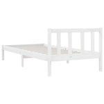 810068 Bed Frame without Mattress White Solid Wood 90x200 cm