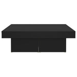 ZNTS Coffee Table Black 90x90x28 cm Engineered Wood 806913