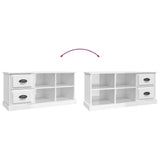 TV Cabinet High Gloss White 102x35.5x47.5 cm Engineered Wood 816178