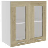 Hanging Glass Cabinet Sonoma Oak 60x31x60 cm Engineered Wood 802524