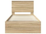 Bed Frame with Headboard Sonoma Oak 75 x 190 cm Solid Pine Wood 3411075