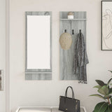Wall-Mounted Coat Rack with Shelf Grey Sonoma 70 x 10 x 90 cm 874528