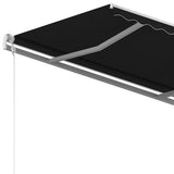 Manual Retractable Awning with Posts 4.5x3.5 m Anthracite 3070039