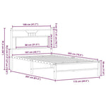 Bed Frame without Mattress Brown Oak 107x203 cm Engineered Wood 4106994