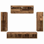 TV Wall Cabinet Set 6 pcs Old wood 30.5 x 30 x 102 cm 3334380