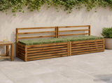 2-Piece Bench Cushions SOEST 2 pcs 100% Polyester Leaf Design 949241
