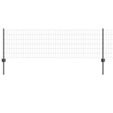 Welded Wire Fence 50 x 0.6 m PVC-Coated Steel Grey Mesh 3336124