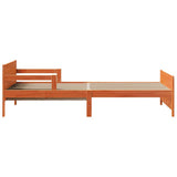 Bed Frame with Headboard Wax Brown 80 x 200 cm Engineered Wood 877211